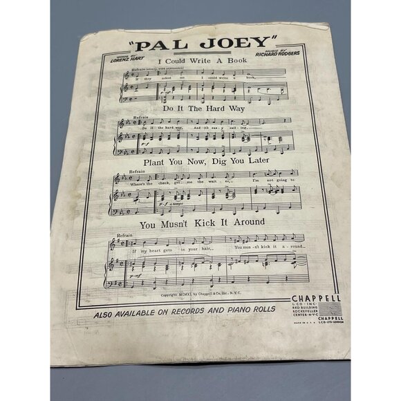 Vintage Sheet Music "Take Him" "Pal Joey" Rodgers & Hart Chappell & Co 1952 READ - Picture 6 of 9